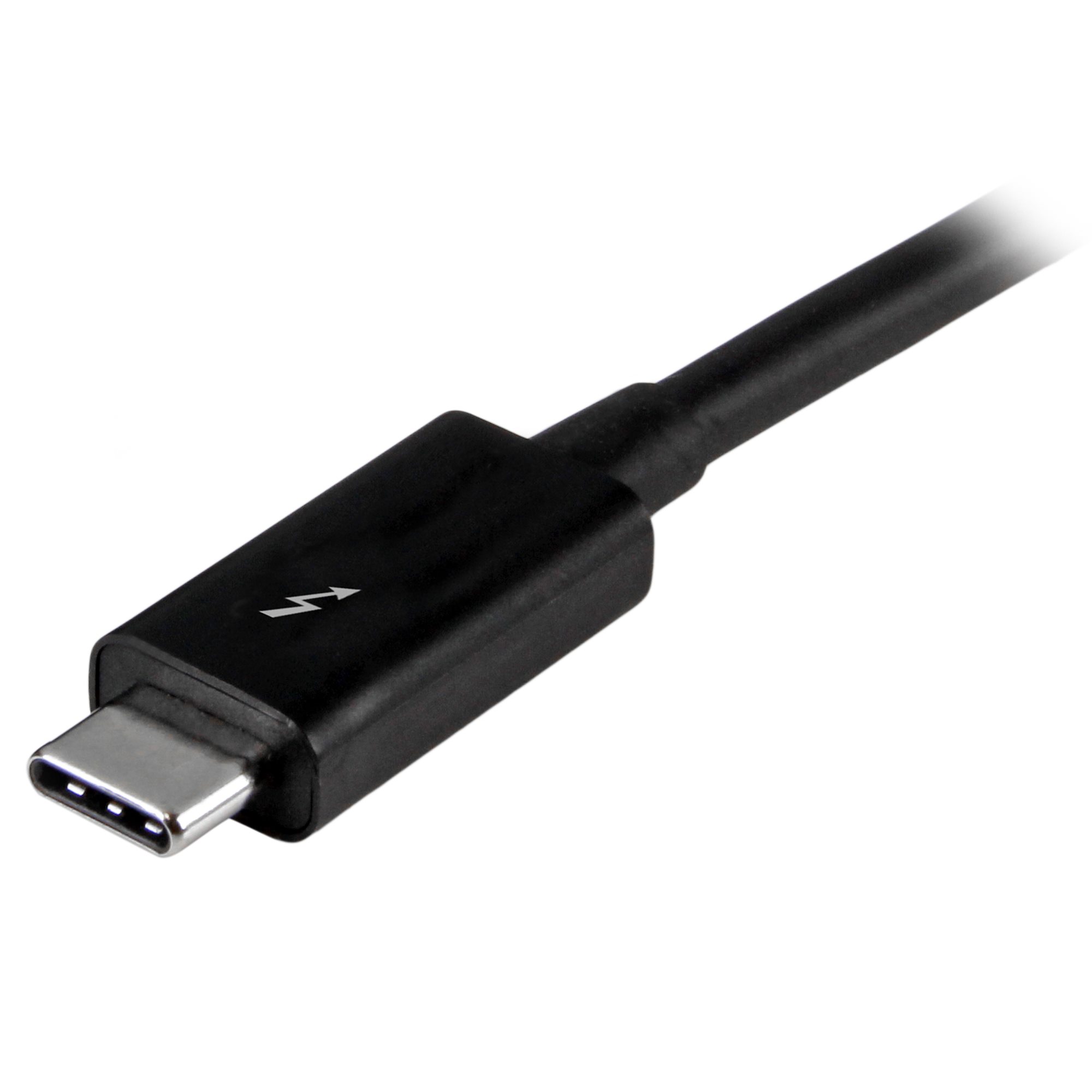 StarTech.com 1m (3.3ft) Thunderbolt 3 Cable, 20Gbps, 100W PD, 4K Video, Thunderbolt-Certified, Compatible w/ TB4/USB 3.2/DisplayPort - Cabo Thunderbolt - USB-C (M) para USB-C (M) - Thunderbolt 3 / USB / DisplayPort - 1 m - preto - para P/N: CDP2HDUAC - Image 4