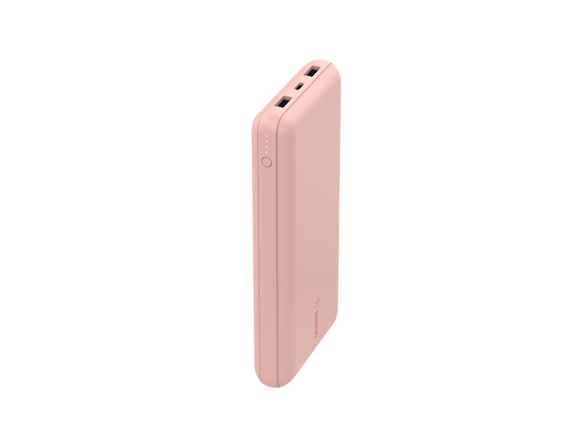Belkin BoostCharge - Carregador portátil - 20000 mAh - 15 Watt - 3 A - 3 conectores de saída (USB-C, 2 x USB) - no cabo: USB-C - ouro rosa - Image 3