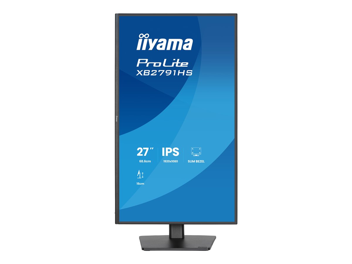 iiyama ProLite XB2791HS-B1 - Monitor LED - 27" - 1920 x 1080 Full HD (1080p) @ 120 Hz - IPS - 350 cd/m² - 1500:1 - 1 ms - HDMI, DisplayPort - altifalantes - preto, mate