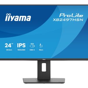 iiyama ProLite XB2497HSN-B1 - Monitor LED - 24" (23.8" visível) - 1920 x 1080 Full HD (1080p) @ 100 Hz - IPS - 350 cd/m² - 1500:1 - 1 ms - 2xHDMI, 2xDisplayPort - altifalantes - preto, mate