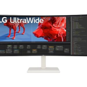 LG UltraWide 38BR85QC-W - Monitor LED - curvo - 38" (37.5" visível) - 3840 x 1600 WQHD+ @ 144 Hz - Nano IPS - 450 cd/m² - 1000:1 - DisplayHDR 600 - 1 ms - 2xHDMI, DisplayPort, USB-C - altifalantes