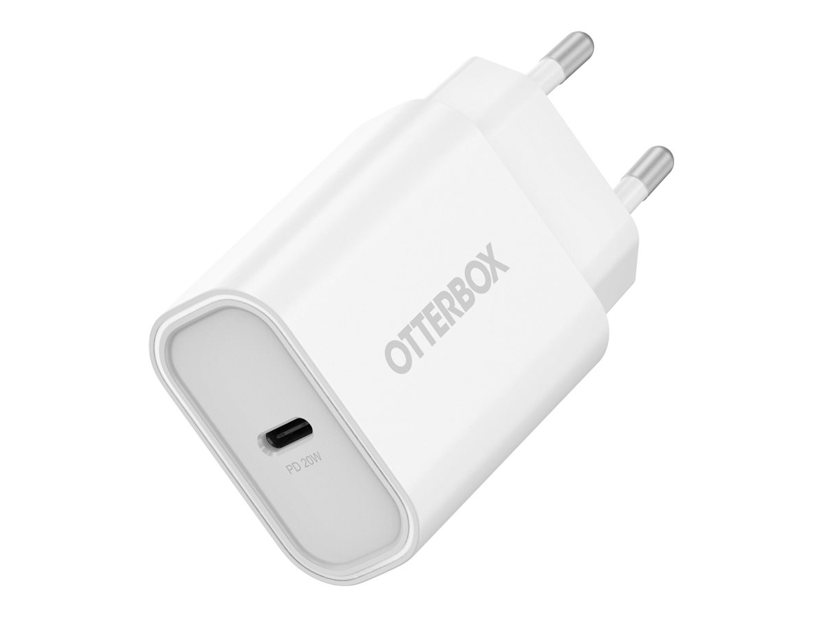 OtterBox - Adaptador de alimentação - 20 Watt - PD (USB-C) - branco - Europa