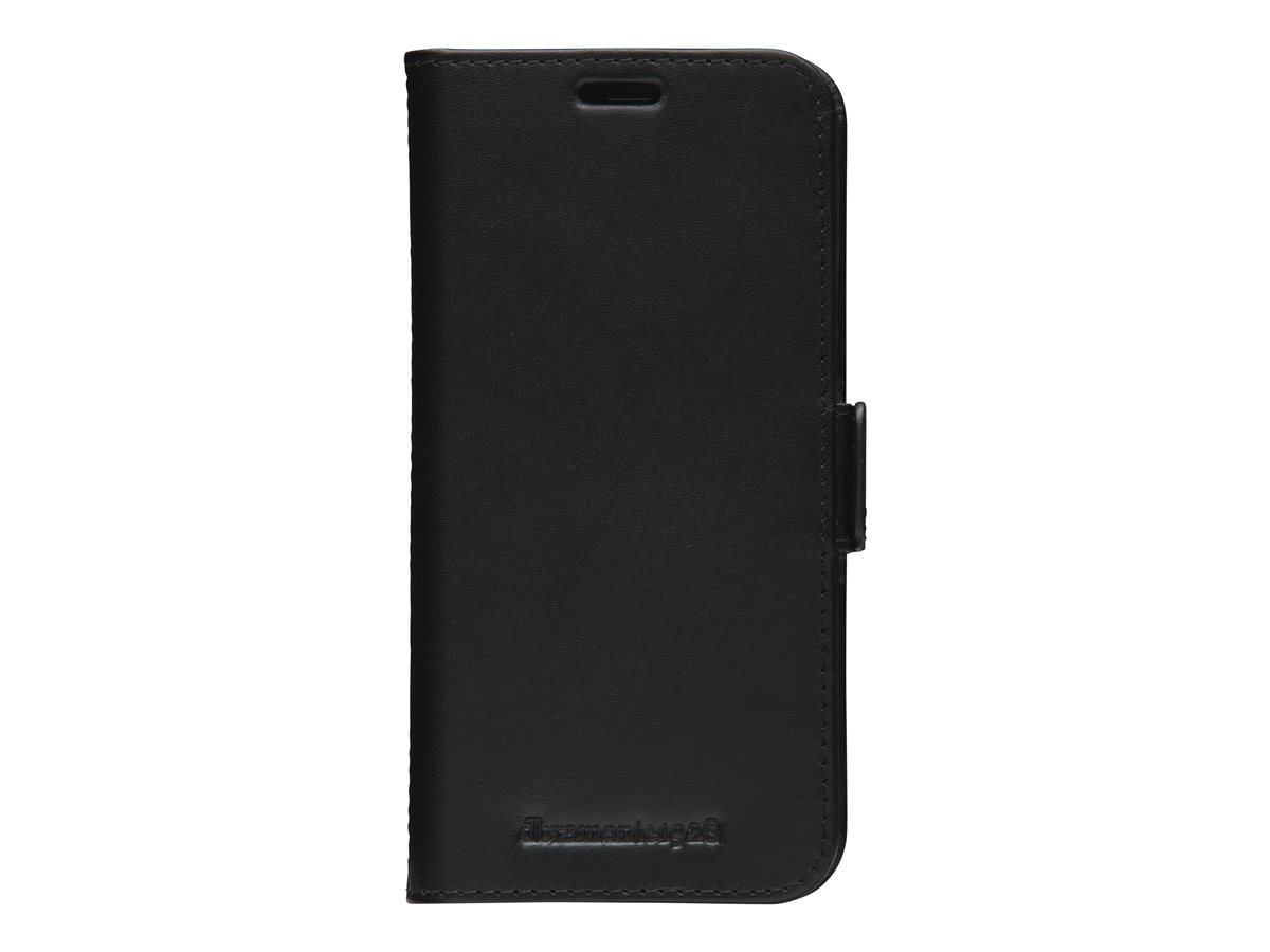dbramante1928 Copenhagen Slim - Capa flip cover para telemóvel - couro com granulação plena - preto - para Apple iPhone 12, 12 Pro