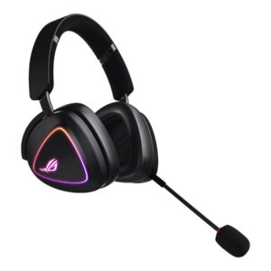 ASUS ROG Delta II - Auscultadores - tamanho completo - Bluetooth / frequência de rádio 2,4 GHz - sem fios - macaco de 3,5 mm - preto