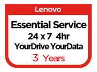 Lenovo Essential Service + YourDrive YourData - Contrato extendido de serviço - peças e mão de obra (para servidores) - 3 anos - no local - 24x7 - resposta em tempo: 4 h - para ThinkSystem SR630 7X02