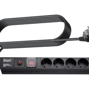 Four EU CEE Schuko sockets - AC 230 V - white