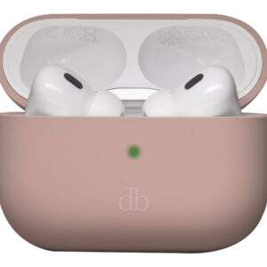 dbramante1928 Costa Rica - Bolsa para auriculares sem fios - plástico reciclado, silicone - areia rosa - para Apple AirPods Pro (2.ª geração)