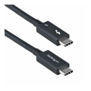 StarTech.com 3ft (1m) Thunderbolt 5 Cable, 80Gbps/120Gbps, Certified - Cabo Thunderbolt - Thunderbolt 5 (M) para Thunderbolt 5 (M) - USB4 / Thunderbolt 3 / Thunderbolt 4 / Thunderbolt 5 / DisplayPort 2.1 - 1 m - suporte de 4K, suporte de 8K, passivo,