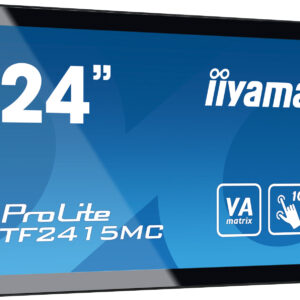 iiyama ProLite TF2415MC-B2 - Monitor LED - 23.8" - moldura aberta - ecrã de toque - 1920 x 1080 Full HD (1080p) @ 60 Hz - VA - 350 cd/m² - 3000:1 - 16 ms - HDMI, VGA, DisplayPort - preto