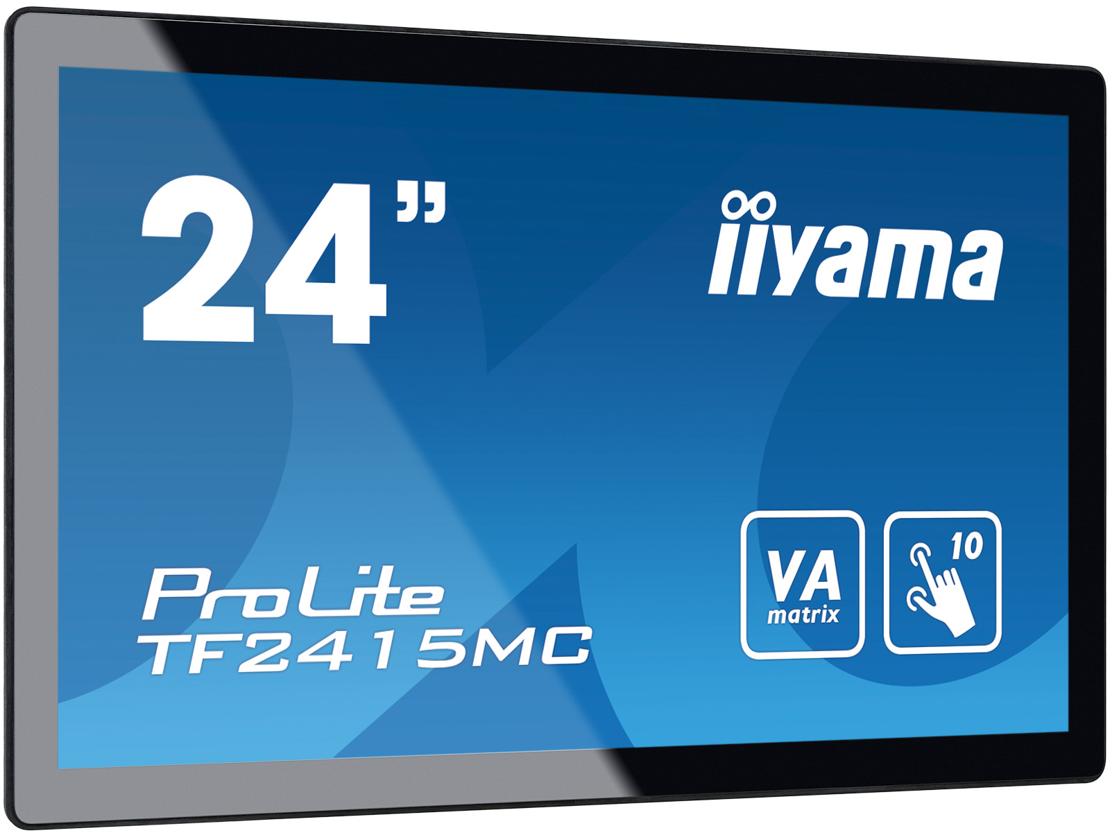 iiyama ProLite TF2415MC-B2 - Monitor LED - 23.8" - moldura aberta - ecrã de toque - 1920 x 1080 Full HD (1080p) @ 60 Hz - VA - 350 cd/m² - 3000:1 - 16 ms - HDMI, VGA, DisplayPort - preto