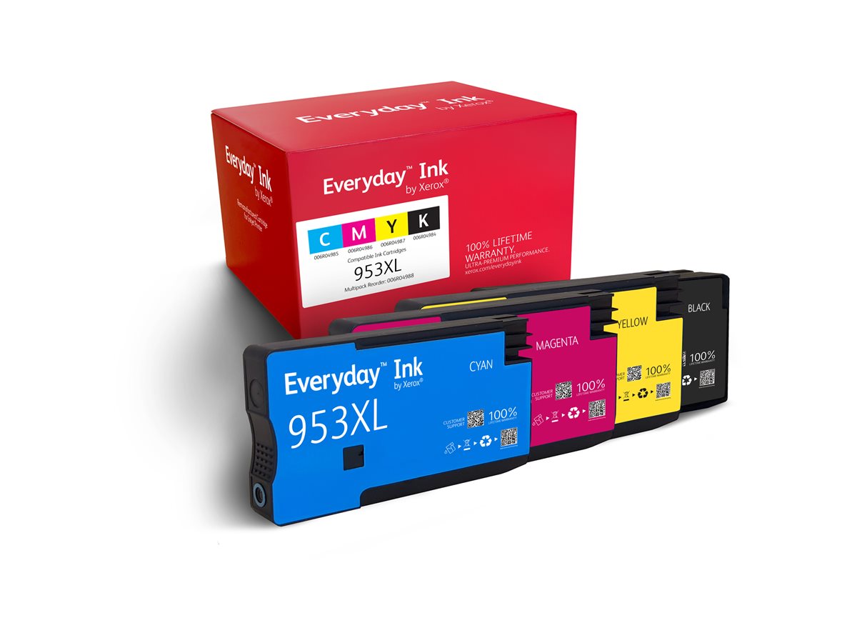 Everyday - Pack de 4 - Alto Rendimento - preto, amarelo, azul cyan, magenta - compatível - remanufacturado - tinteiro (opção para: HP 953XL)