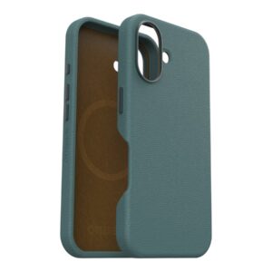 OtterBox Symmetry Series - Tampa posterior para telemóvel - compatibilidade MagSafe - cabedal verde, poliuretano - sálvia (verde) - para Apple iPhone 16