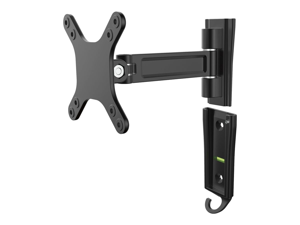 StarTech.com Monitor Wall Mount - Single Swivel - Supports Monitors 13" to 34" - VESA Monitor Wall Mount Bracket - Black (ARMWALLS) - Braço ajustável (placa de fixação) - para monitor / painel plano - alumínio - preto - tamanho de tela: 13"-34" - Image 2