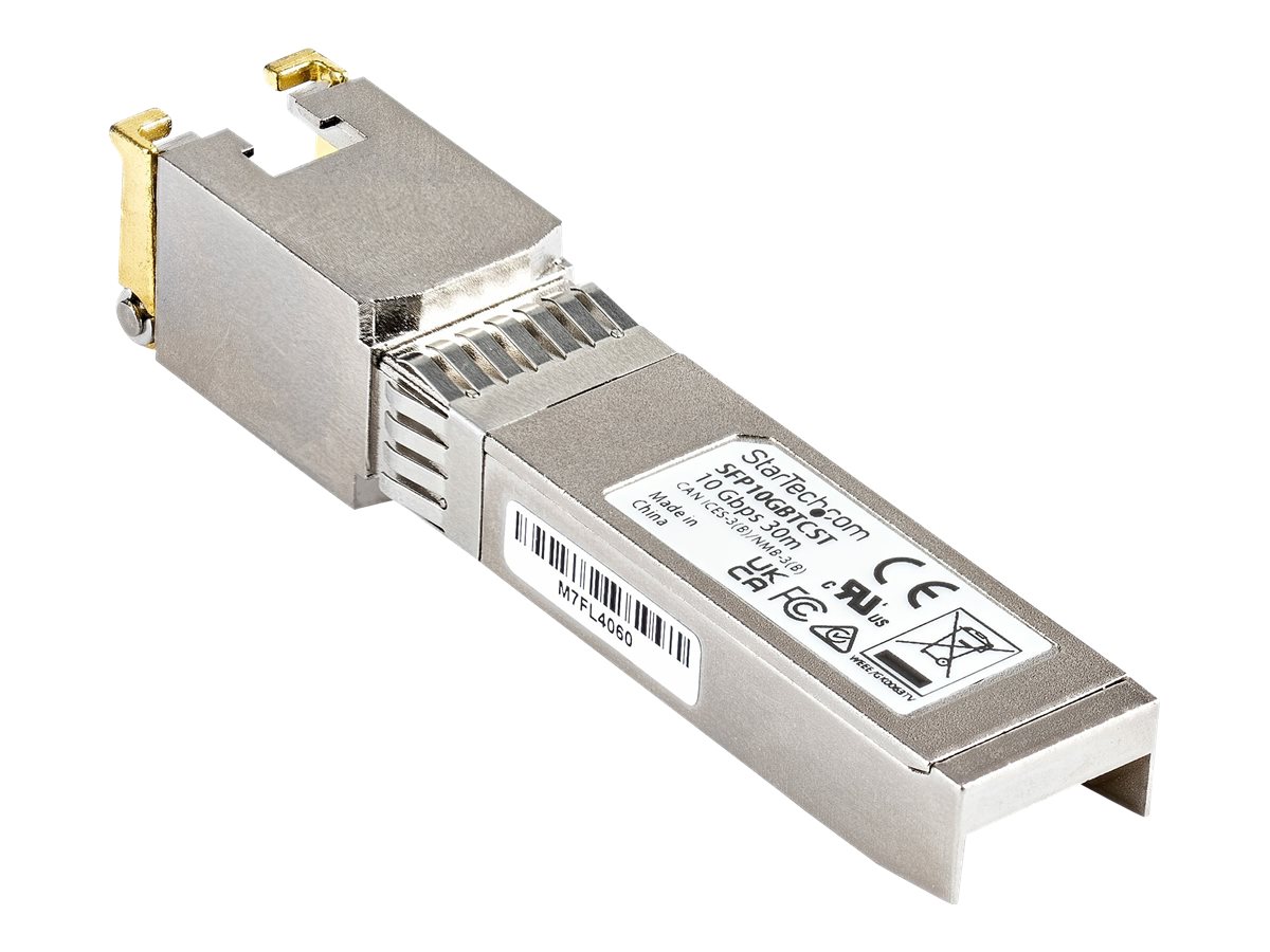 StarTech.com Cisco SFP-10GB-TC Compatible SFP+ Module, 10GBASE-T, SFP to RJ45 Cat6/Cat5e, 10GE Gigabit Ethernet SFP+, RJ-45 (Copper) 30m, Cisco Firepower, ASR1000, ASR9000, 10Gbps SFP+ - Lifetime Warranty (SFP10GBTCST) - Módulo de transceptor SFP+ -