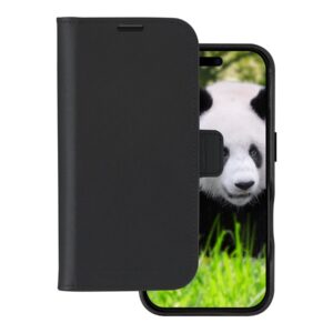 dbramante1928 Lynge - Capa flip cover para telemóvel - compatibilidade MagSafe - couro com granulação plena - preto - para Apple iPhone 16 Plus