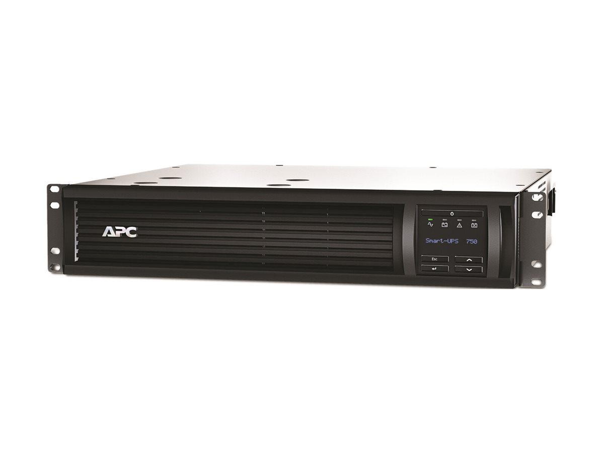 APC Smart-UPS 750VA LCD RM - UPS (montável em bastidor) - AC 230 V - 500 Watt - 750 VA - Ethernet, RS-232, USB - conectores de saída: 4 - 2U - preto - com APC UPS Network Management Card - para P/N: AR4018SPX432, AR4024SP, AR4024SPX429, AR4024SPX431,
