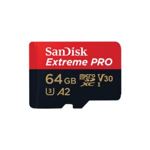 SanDisk Extreme Pro - Cartão de memória flash (adaptador microSDXC para SD Incluído) - 64 GB - A2 / Video Class V30 / UHS-I U3 / Class10 - microSDXC UHS-I