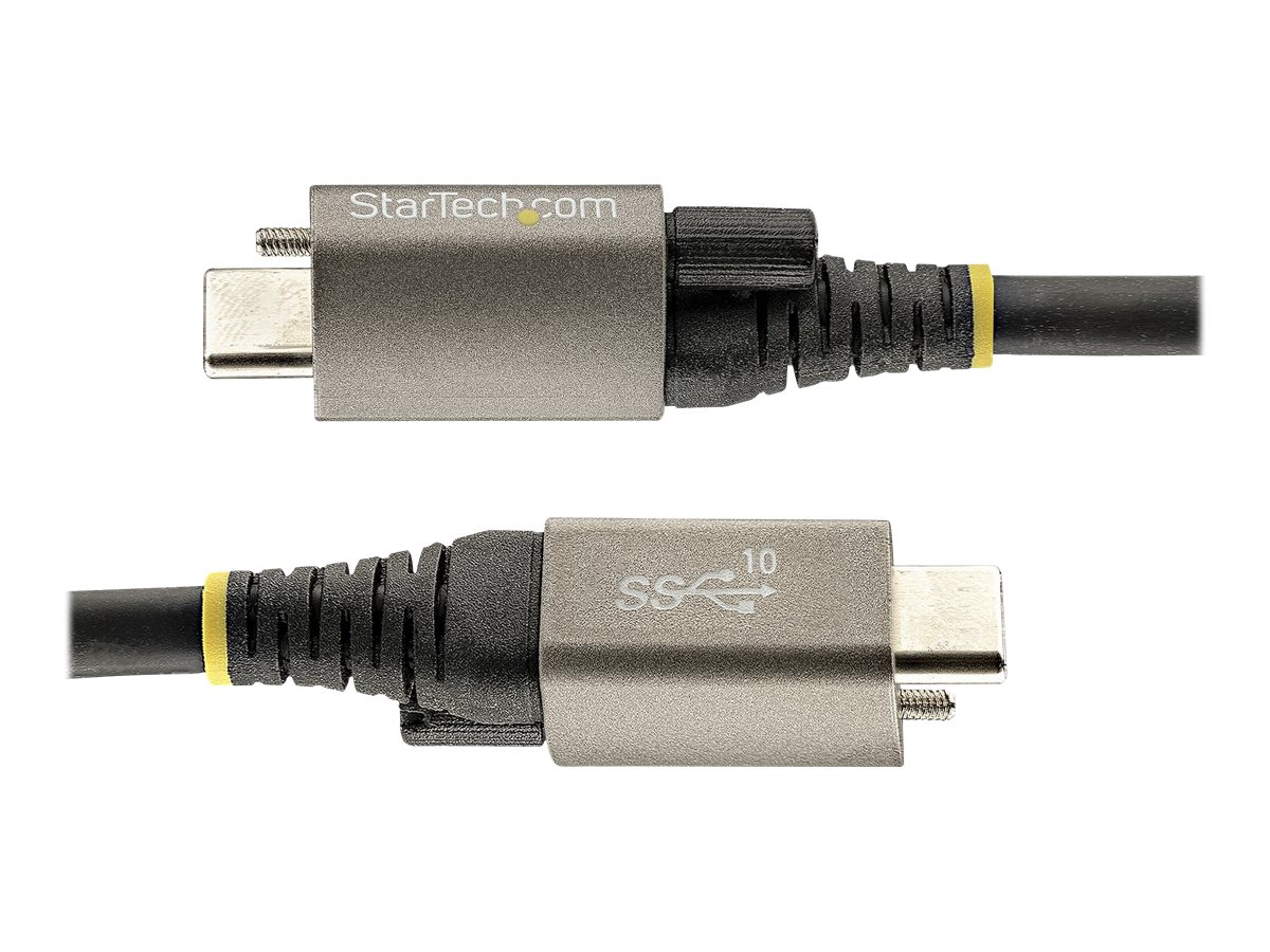 StarTech.com 3ft 1m Top Screw Locking USB C Cable 10Gbps, USB 3.1/3.2 Gen 2 Type-C Cable, 100W (5A) Power Delivery Charging, DP Alt Mode, Single Screw Lock, USB-C to C Cord, Charge/Sync - Thunderbolt 3 Compatible (USB31CCTLKV1M) - Cabo USB - USB-C (M - Image 2