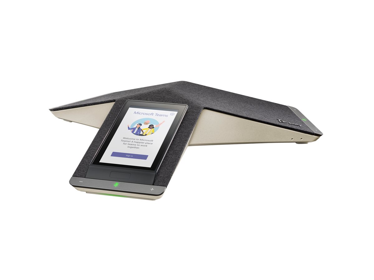 Poly Trio C60 NR - Para Equipas Microsoft - telefone de conferência VoIP - com interface Bluetooth - IEEE 802.11a/b/g/n (Wi-Fi) / Bluetooth 4.2 - 5 vias capacidade de chamada - SIP, SRTP, SDP - 3 linhas - preto - Replaces Poly SKU 2200-86640-019