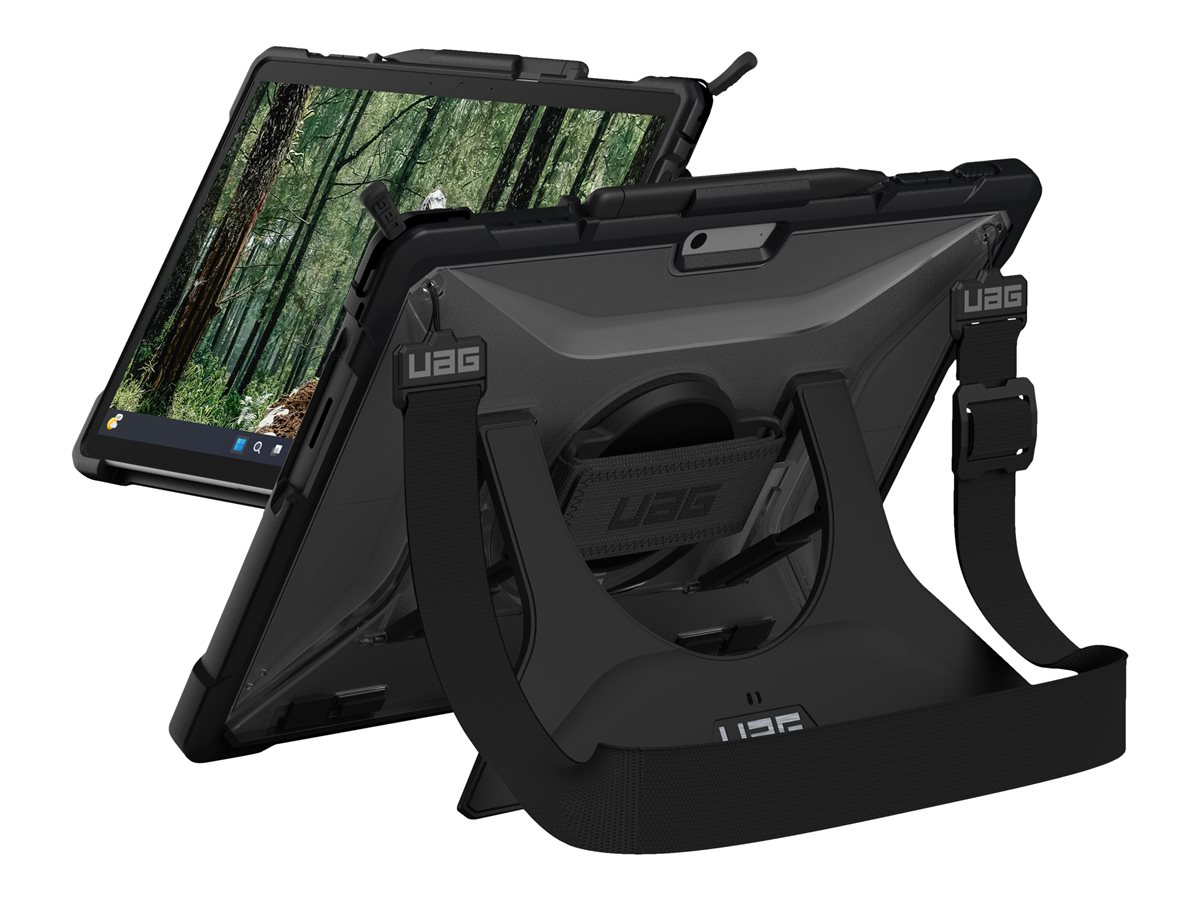 UAG Plasma Series Rugged Case for Surface Pro 9 - Plasma Series w/ Handstrap and Shoulder Strap- Clear - Tampa posterior para tablet - gelo - para Microsoft Surface Pro 9, Pro 9 for Business, Pro 10 for Business, Pro (11th Edition), Pro for Business