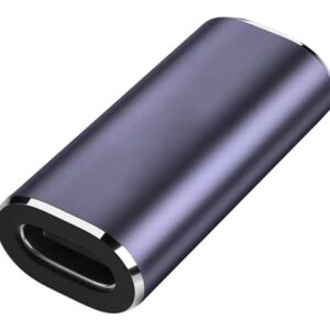 USB C adaptor - joins two USBC cables together - 20 gbps - 100 w power - 8k 60 hz - USBC (f) to USBC (f) - black