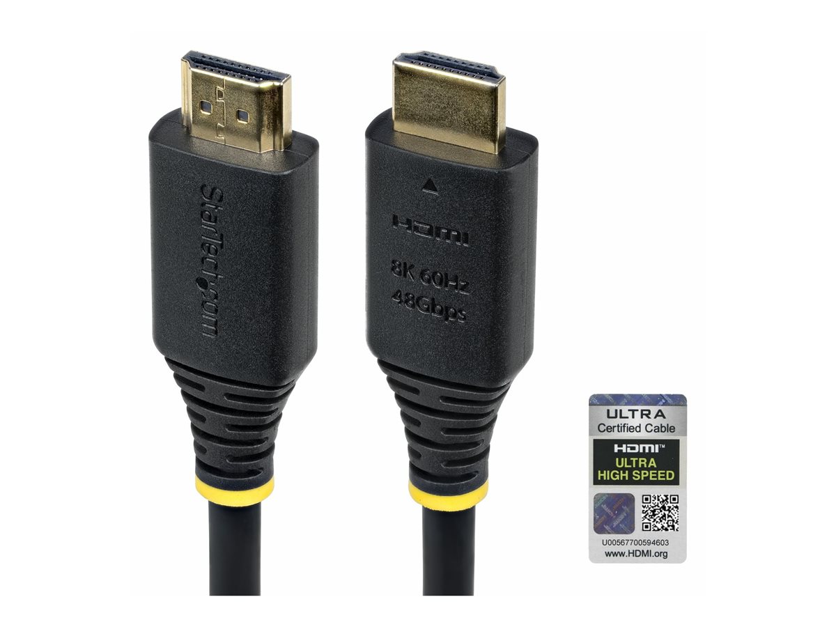 StarTech.com - Ultra High Speed - cabo HDMI - HDMI macho para HDMI macho - 2 m - blindado - preto - passivo, suporte 4K120Hz, suporte 8K60Hz (7680 x 4320)