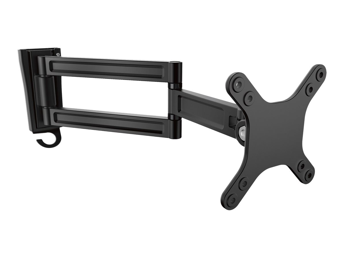 StarTech.com Monitor Wall Mount - Dual Swivel - Supports 13'' to 34'' Monitors - VESA Monitor / TV Wall Mount - Wall Mount Swivel Monitor Arm - Black (ARMWALLDS) - Kit de montagem (placa de fixação, parafusos, braço do monitor) - braço ajustável - pa