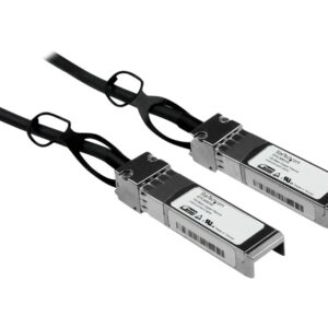 StarTech.com Cisco SFP-H10GB-CU1M Compatible 1m 10G SFP+ to SFP+ Direct Attach Cable Twinax, 10GbE SFP+ Copper DAC 10Gbps Low Power Passive Transceiver Module DAC, Cisco Firepower ASR920 - Lifetime Warranty (SFPCMM1M) - Cabo de ligação directa - SFP+
