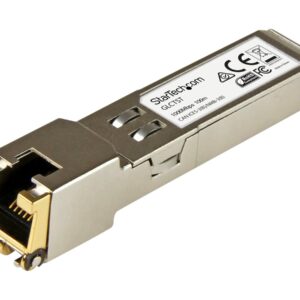 StarTech.com Cisco GLC-T Compatible SFP Module, 1000BASE-T, SFP to RJ45 Cat6/Cat5e, 1GE Gigabit Ethernet SFP, RJ-45 (Copper) 100m, Cisco Firepower, ASR920, IE2000 Mini GBIC Transceiver - Lifetime Warranty (GLCTST) - Módulo de transceptor SFP (mini-GB