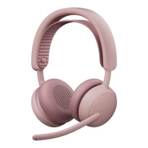 Logitech Zone Wireless 2 ES - Auscultadores - no ouvido - bluetooth - sem fios, com cabo - cancelamento de ruído activo - USB-C - rosa - Certificado para Microsoft Teams