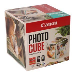 Canon Photo Cube Creative Pack - Brilhante - pack de 2 - preto, cor (ciano, magenta, amarelo) - original - azul - kit de tinteiro / papel - para PIXMA TS5150, TS5151