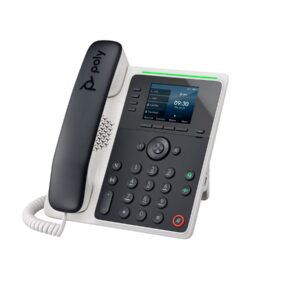 Poly Edge E220 - Telefone VoIP com identificação do chamador/chamada em espera - tridirecional capacidade de chamada - SIP, SDP - operação multi-linha - 16 linhas - Replaces Poly SKU 2200-86990-025