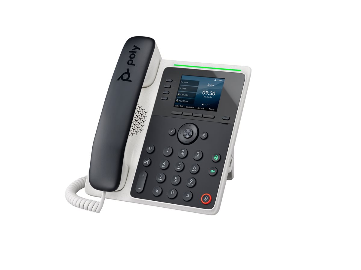 Poly Edge E220 - Telefone VoIP com identificação do chamador/chamada em espera - tridirecional capacidade de chamada - SIP, SDP - operação multi-linha - 16 linhas - Replaces Poly SKU 2200-86990-025