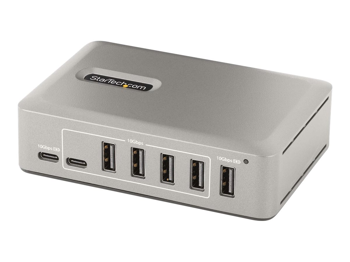 StarTech.com 10-Port USB-C Hub, 8x USB-A + 2x USB-C, Self-Powered w/ 65W Power Supply, USB 3.1 10Gbps Hub w/ BC1.2 Charging, Desktop/Laptop USB Hub with 3ft Locking USB-IF Certified Cable - USB Expansion Hub (10G8A2CS-USB-C-HUB) - hub - 10 portas