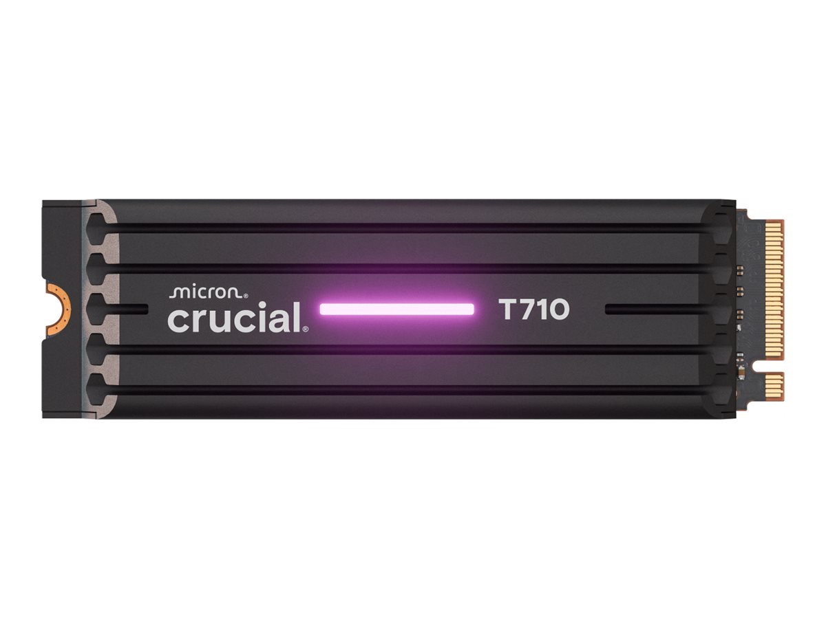 Crucial T710 - SSD - encriptado - 2 TB - interna - M.2 2280 - PCI Express 5.0 (NVMe) - TCG Opal Encryption 2.01 - dissipador de calor integrado