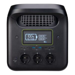 Acer APS321 - Central elétrica portátil - AC 220-240 V/ DC 13-45/12/24 V - 1800 Watt - fosfato de ferro e lítio - 24 Ah - 1229 Wh - conectores de saída: 11 - União Europeia - preto