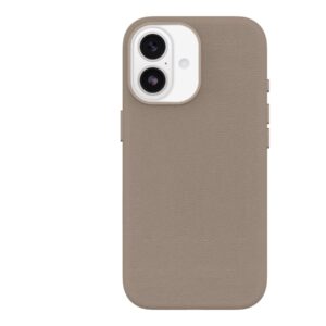 OtterBox Symmetry Series - Tampa posterior para telemóvel - compatibilidade MagSafe - cabedal verde, íman, poliuretano - conforto cinza (bege) - para Apple iPhone 17