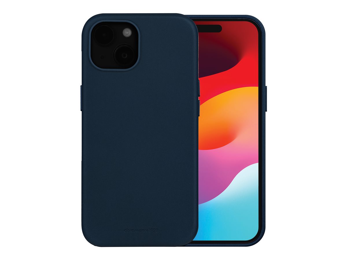 dbramante1928 Roskilde - Tampa posterior para telemóvel - compatibilidade MagSafe - couro com granulação plena - azul - para Apple iPhone 13, 14, 15, 16e