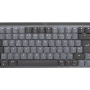 Logitech Master Series MX Mechanical Mini - Teclado - retroiluminação - sem fios - Bluetooth LE - QWERTY - Padrão internacional americano - interruptor: Tátil Silencioso - grafite