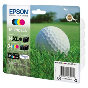 Epson 34 Multipack - Pack de 4 - preto, amarelo, azul cyan, magenta - original - tinteiro - para WorkForce Pro WF-3720, WF-3720DWF, WF-3725DWF