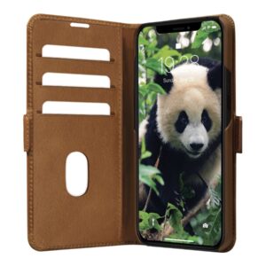 dbramante1928 Copenhagen Slim - Capa flip cover para telemóvel - pele aspecto granulado - canela - para Apple iPhone 14 Plus