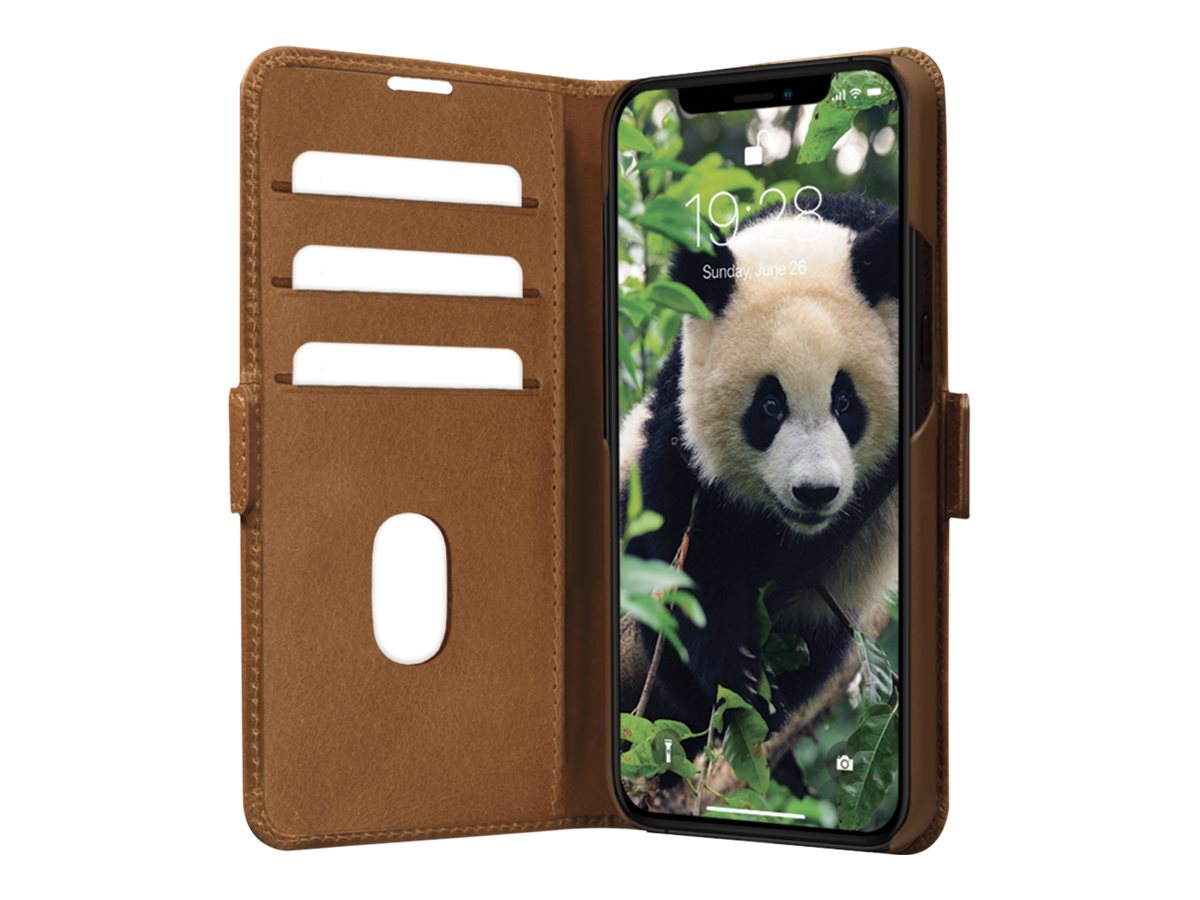 dbramante1928 Copenhagen Slim - Capa flip cover para telemóvel - pele aspecto granulado - canela - para Apple iPhone 14 Plus