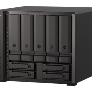 QNAP TS-H973AX-32G - Servidor NAS - 9 baias - SATA 6Gb/s - RAID (expansão de disco rígido) 0, 1, 5, 6, 10, 50, JBOD, 60, RAID TP - RAM 32 GB - 2.5 Gigabit Ethernet / 10 Gigabit Ethernet - iSCSI assistência