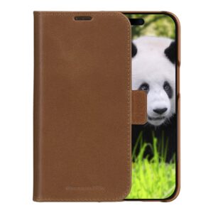 dbramante1928 Lynge - Capa flip cover para telemóvel - compatibilidade MagSafe - couro com granulação plena - canela - para Apple iPhone 16e