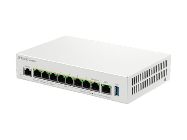 D-Link DBR-600-P - Roteador sem fio switch de 8 portas - 2.5GbE, 1GbE