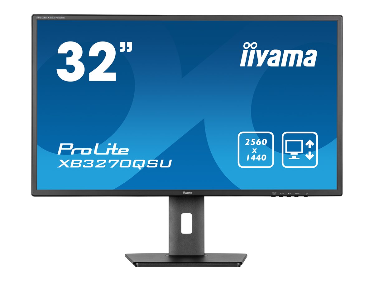 iiyama ProLite XB3270QSU-B1 - Monitor LED - 32" (31.5" visível) - 2560 x 1440 WQHD @ 100 Hz - IPS - 250 cd/m² - 1200:1 - 3 ms - HDMI, DisplayPort - altifalantes - preto opaco