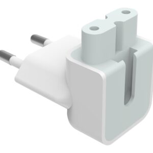 EU Duckhead adapter for Apple Power Supply - fits to c7 figure-8 socket on Apple psu - EU CEE 7/7 schuko plug - white