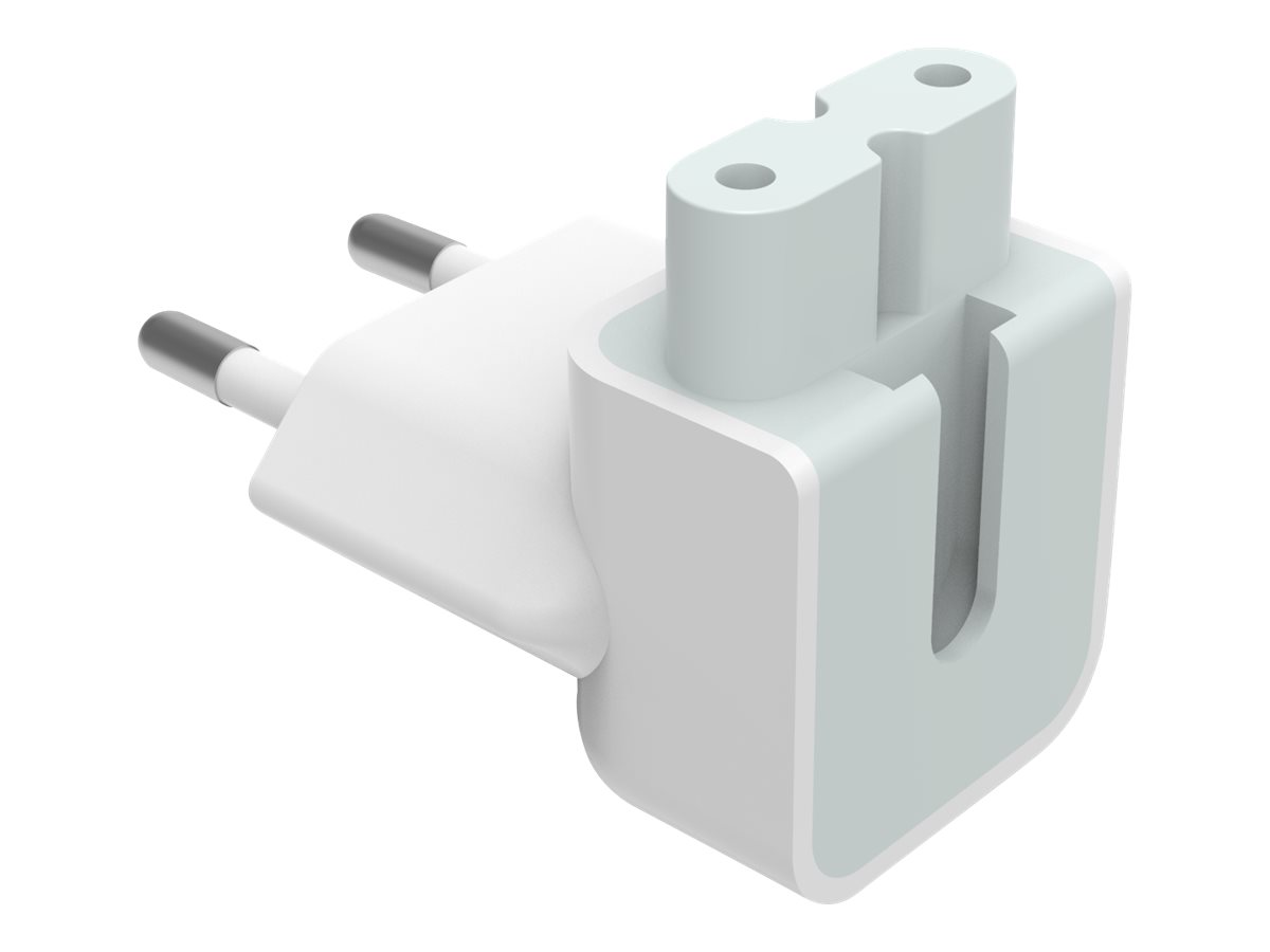 EU Duckhead adapter for Apple Power Supply - fits to c7 figure-8 socket on Apple psu - EU CEE 7/7 schuko plug - white
