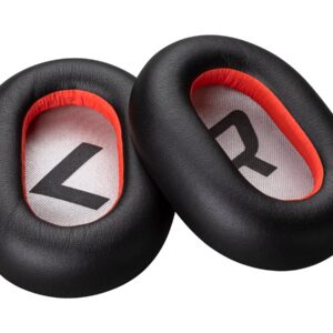 Poly - Almofada de ouvido para auricular Bluetooth - couro sintético - preto (pacote de 2) - Replaces Poly SKU 215694-01