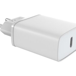 USBC Fast Charger with EU Plug adapter - from mfi certified factory - 30 w - 5v 3a or 9v 3a or 12v 2.5a or 15v 2a or 20v 1.5a - USB C socket - EU CEE 7/7 schuko plug - fast charging with iphone , pro and pro max - fast charging with ipads - works wit